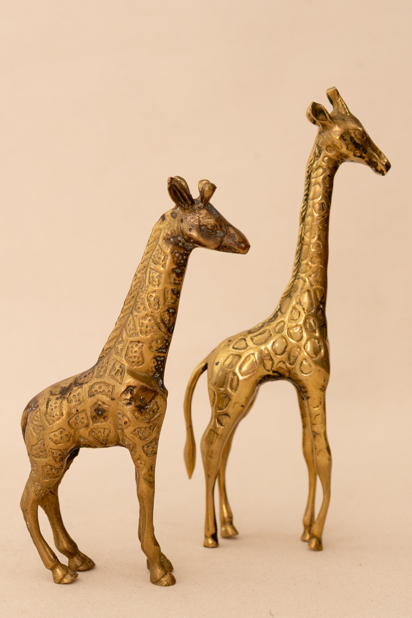 Pair of Brass Giraffes