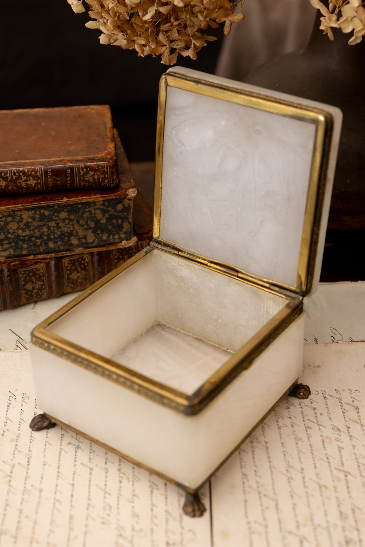 Square Alabaster Box