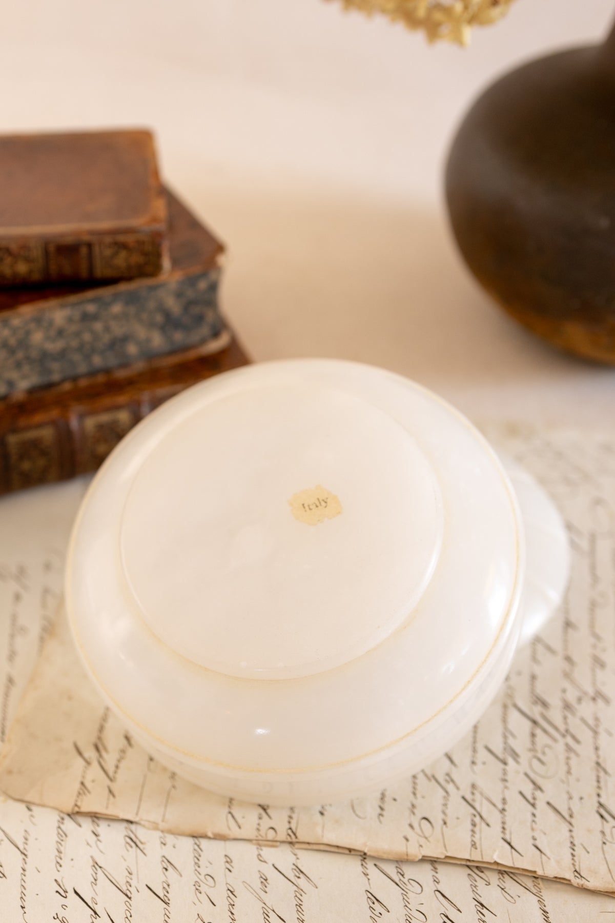 Italian Alabaster Lidded Dish
