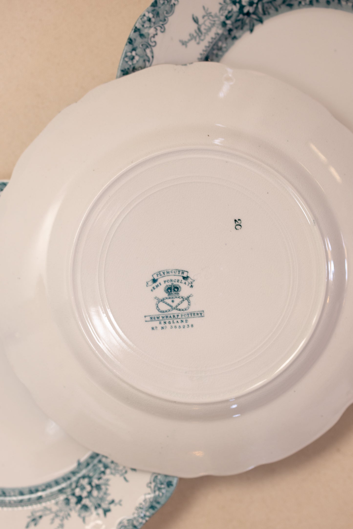 Antique Plymouth Semi-Porcelain Dinner Plates