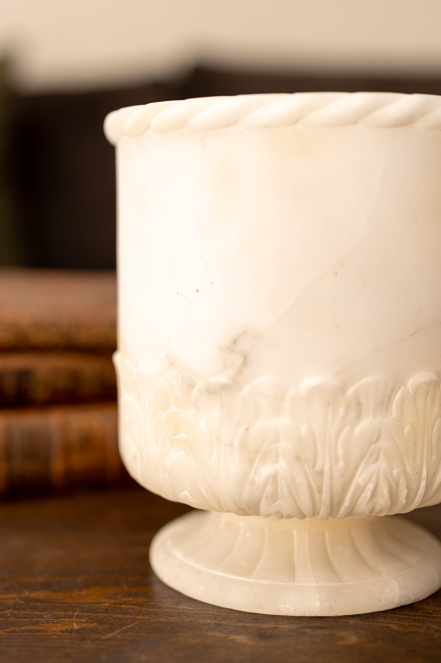 Carved Alabaster Vase