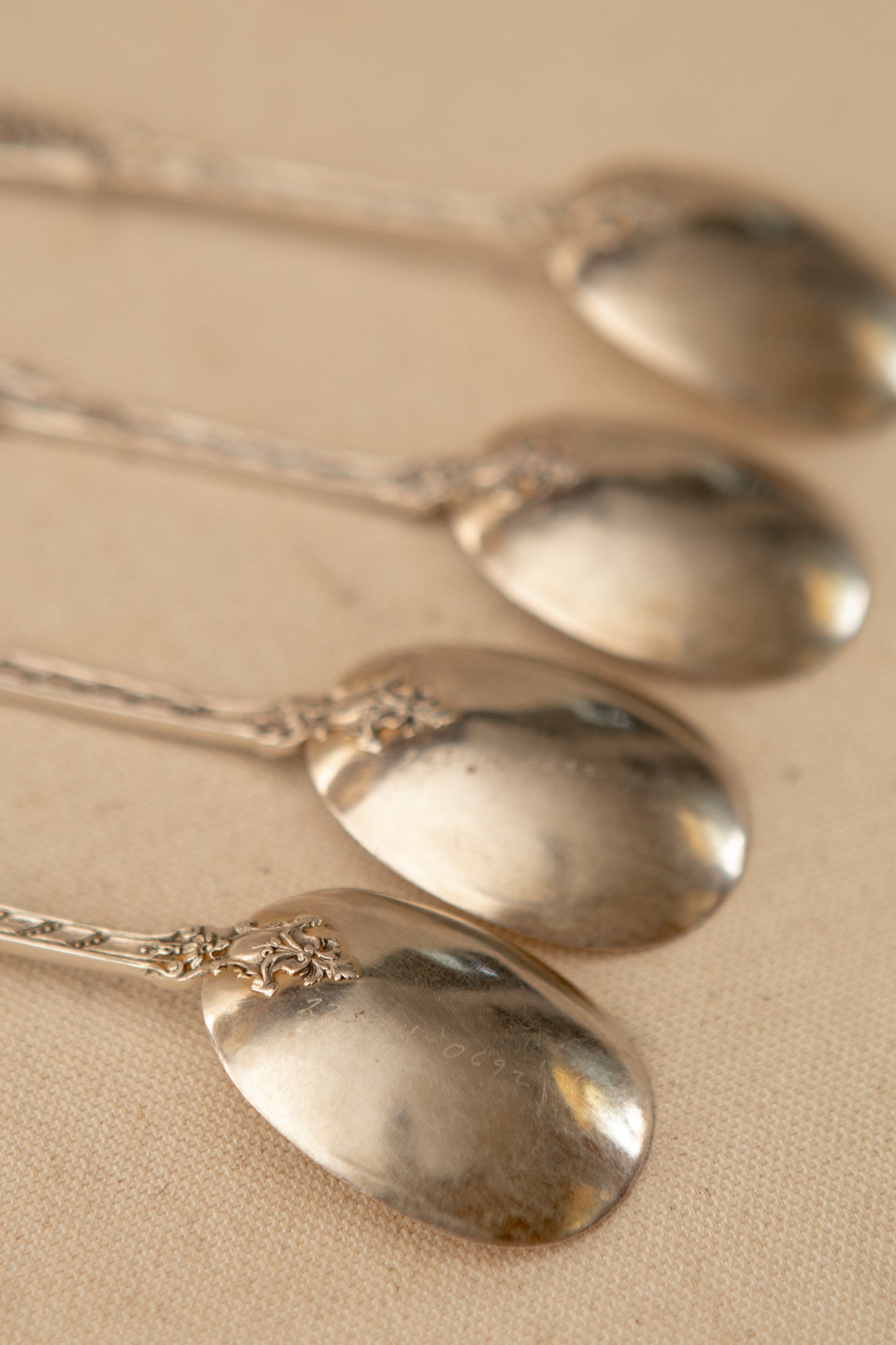 Silver Plated Spoons with Intricate Details