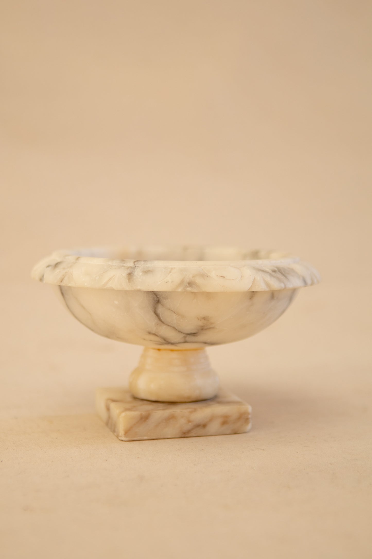 Alabaster Birdless Bird Bath