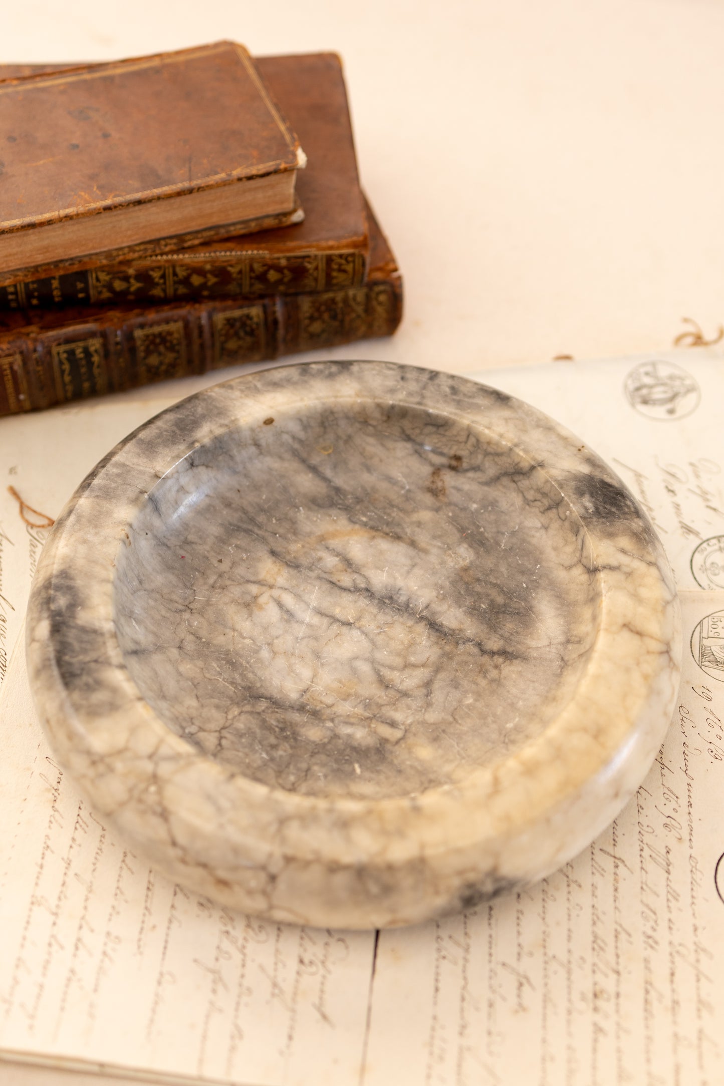 Round Alabaster Dish