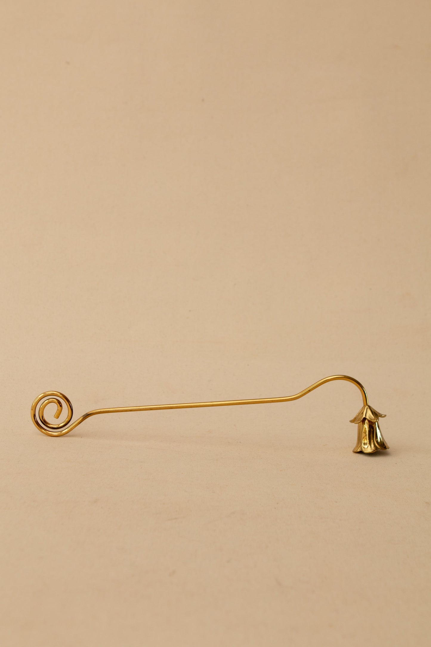 Brass Candle Snuffer with Tulip Motif