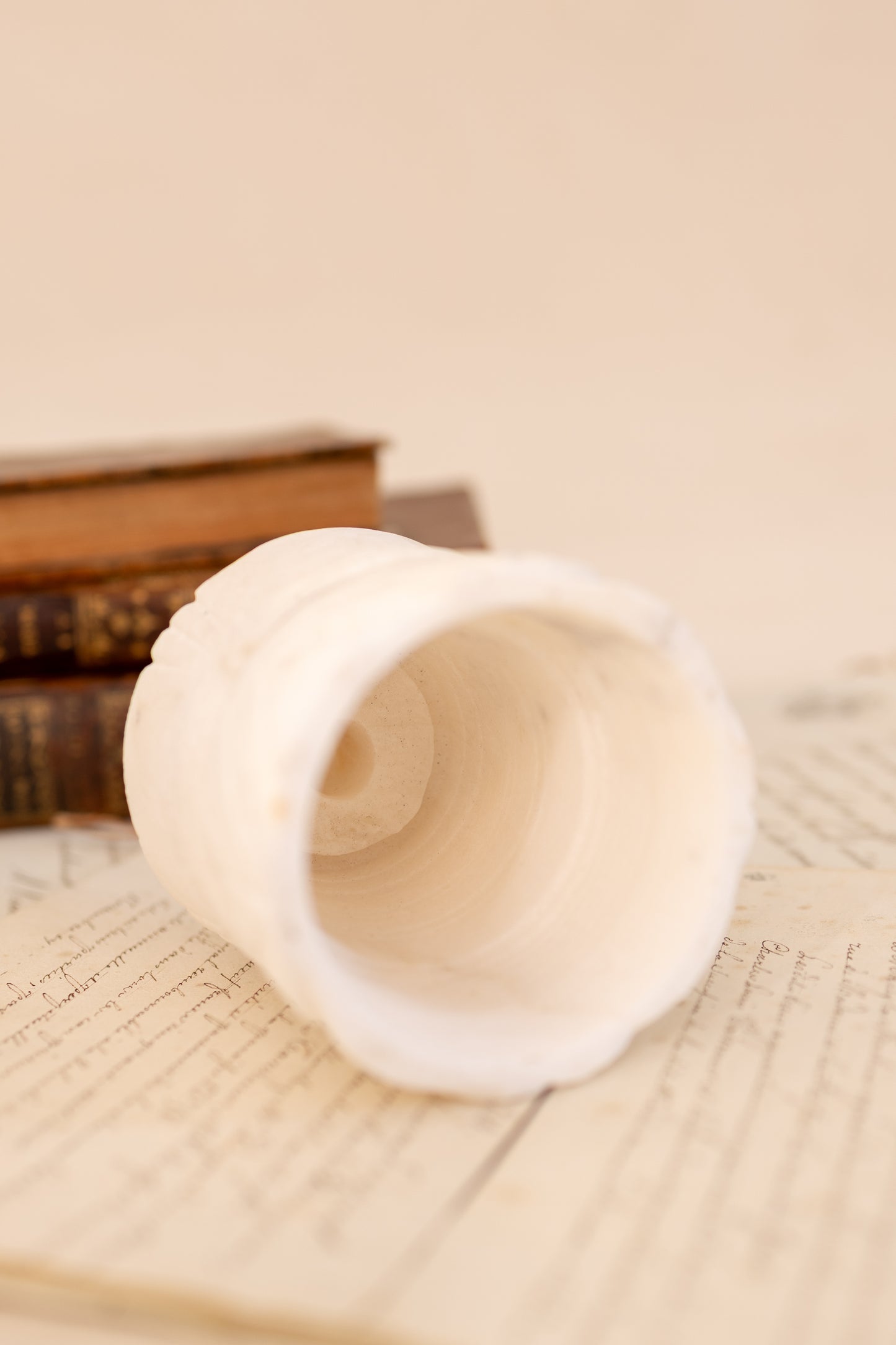 Alabaster Match Holder