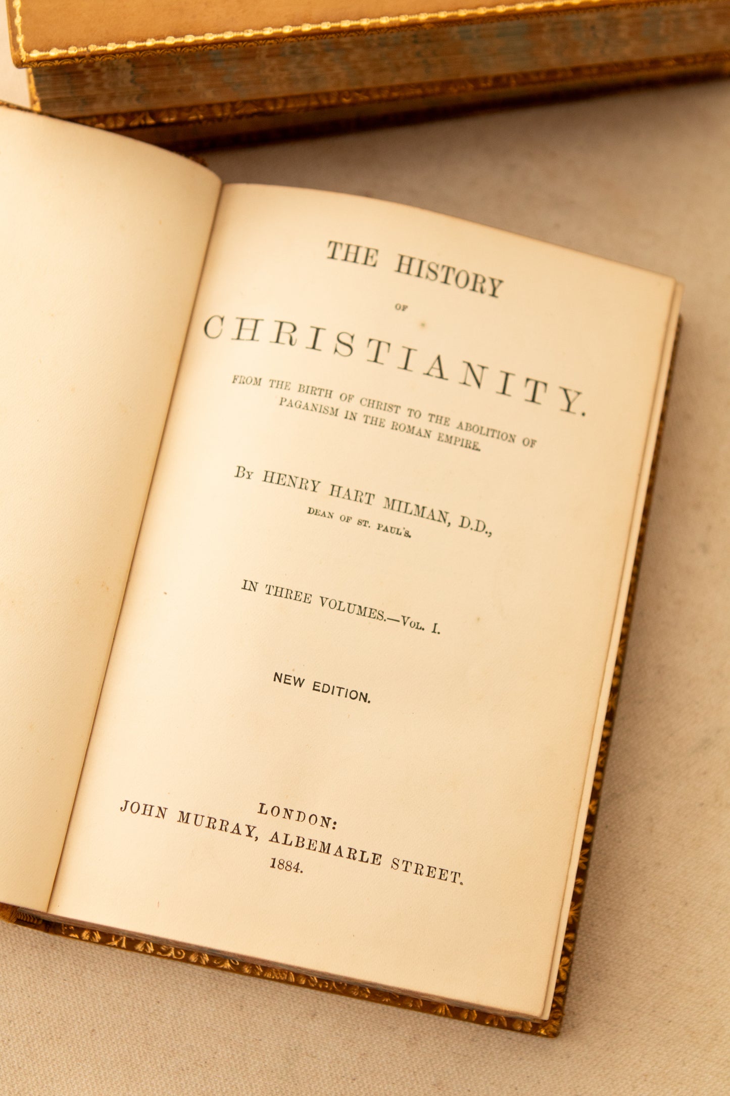 Set of Three Leather-Bound Books – The History of Christianity (1884)