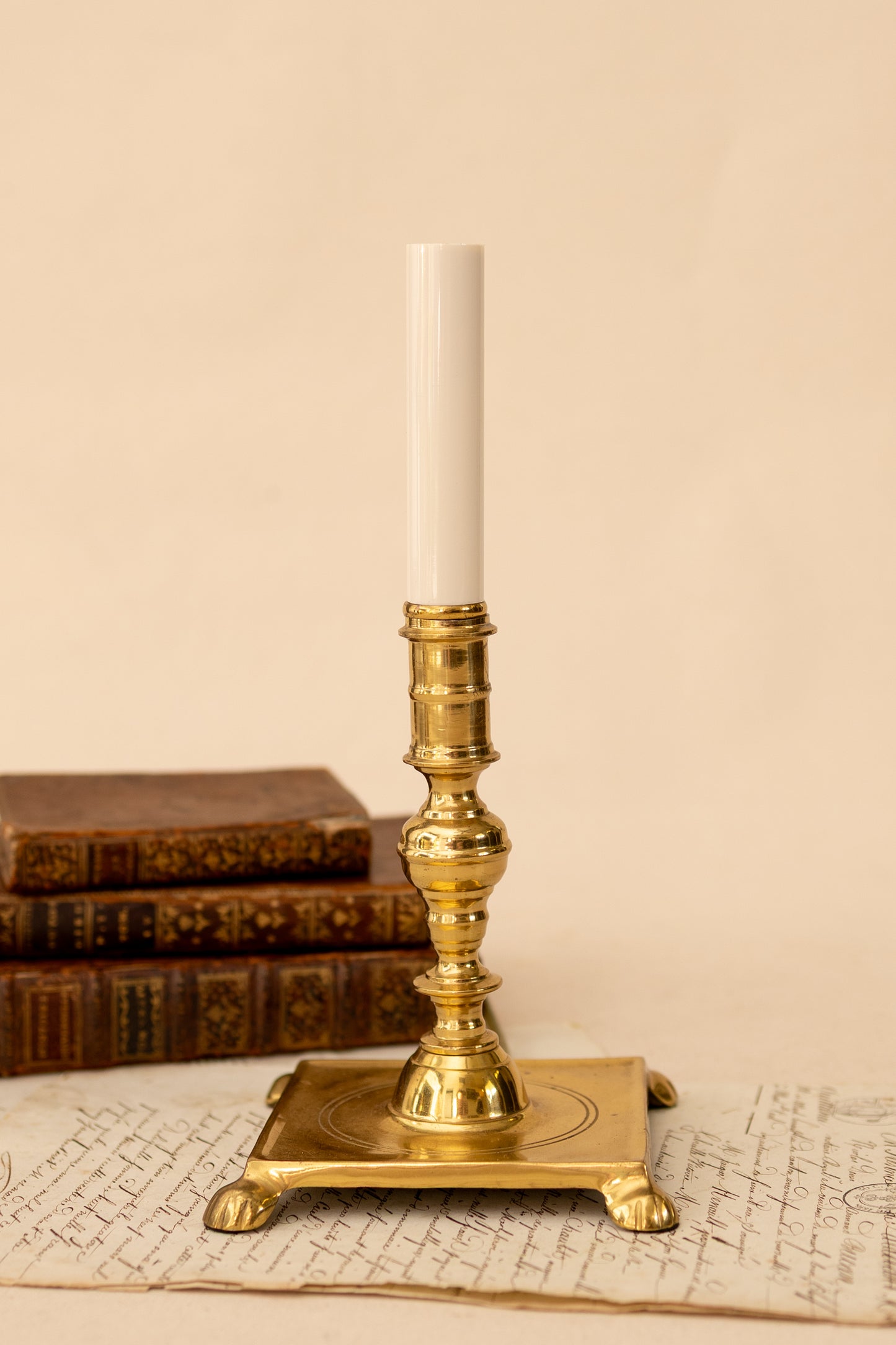 Brass Candlestick Lamp