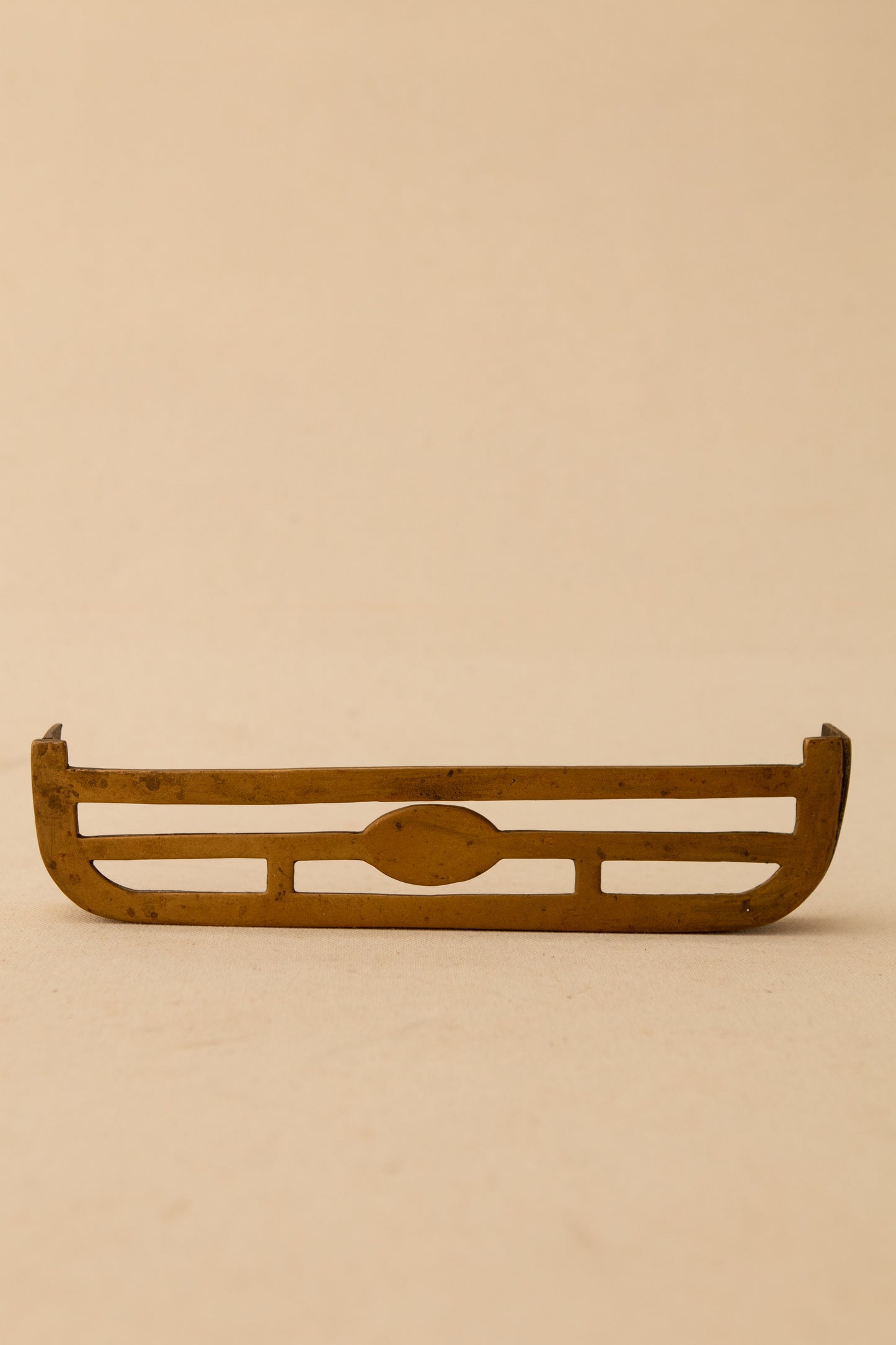 Antique Salesman Sample Brass Fireplace Fender