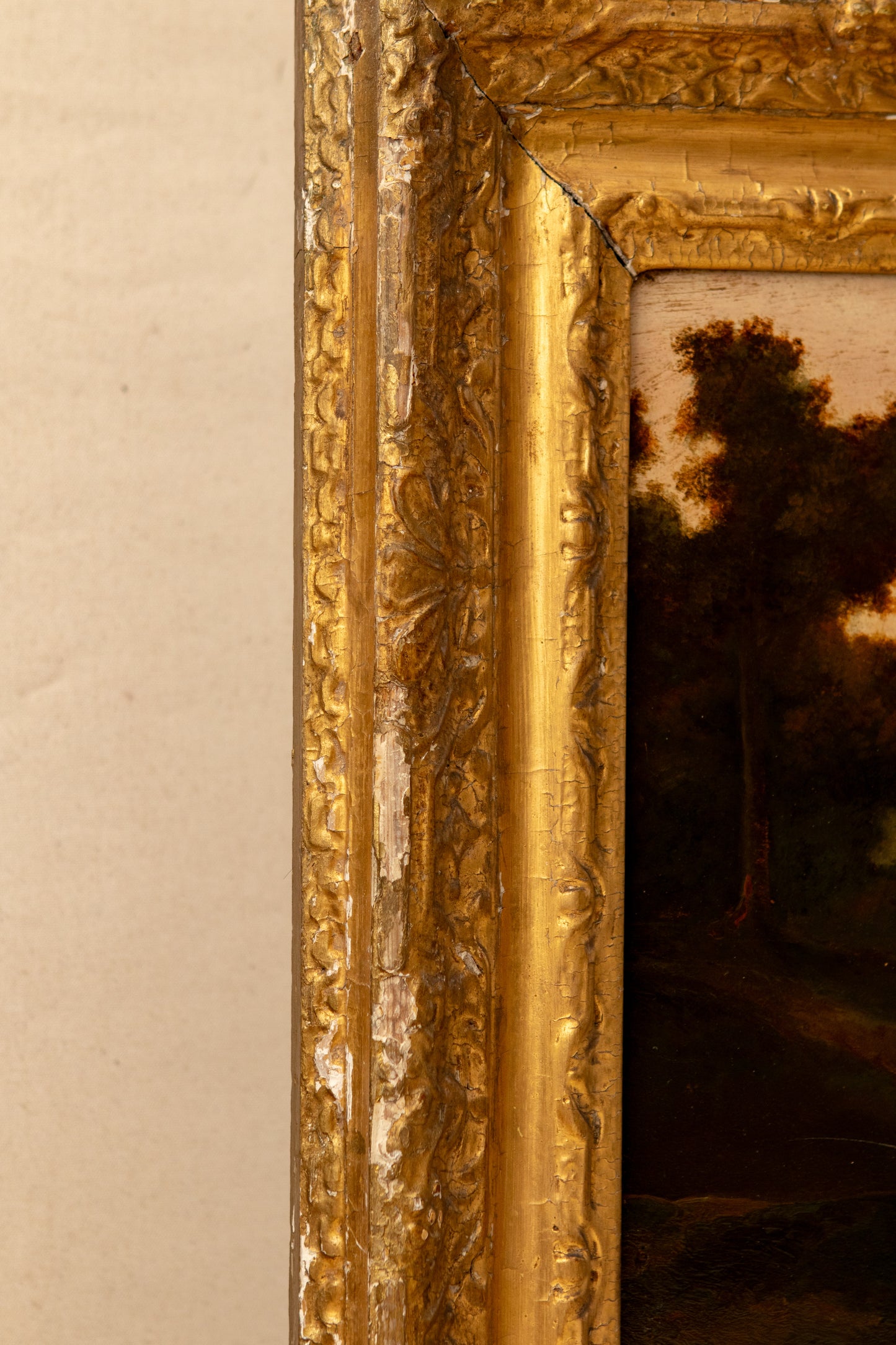 Oil on Board Landscape with Cattle