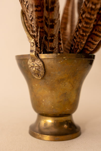 Brass Lion Head Pot