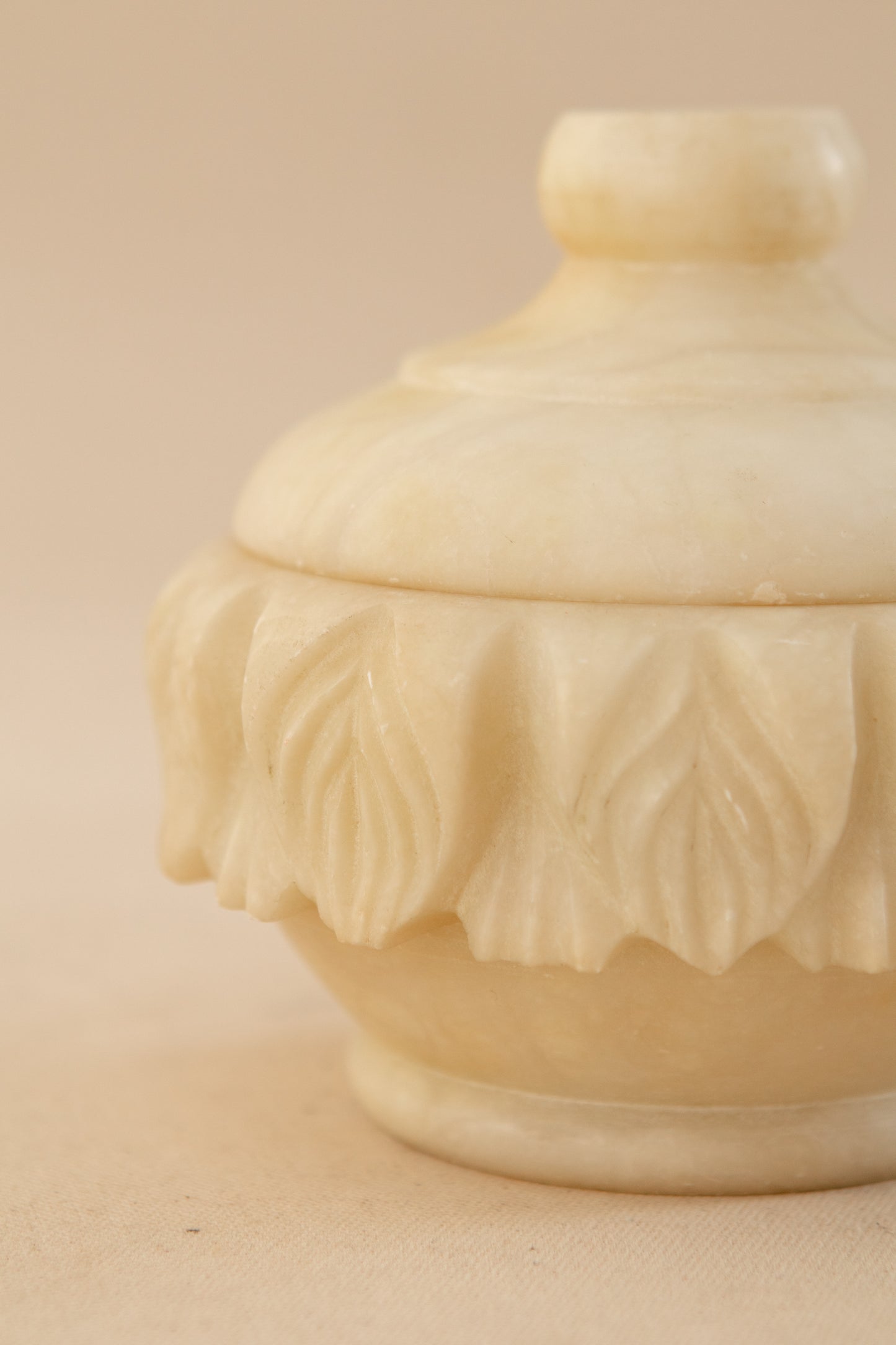 Lidded Alabaster Dish