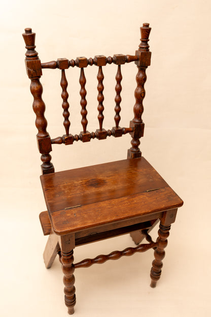 Antique Metamorphic Library Chair