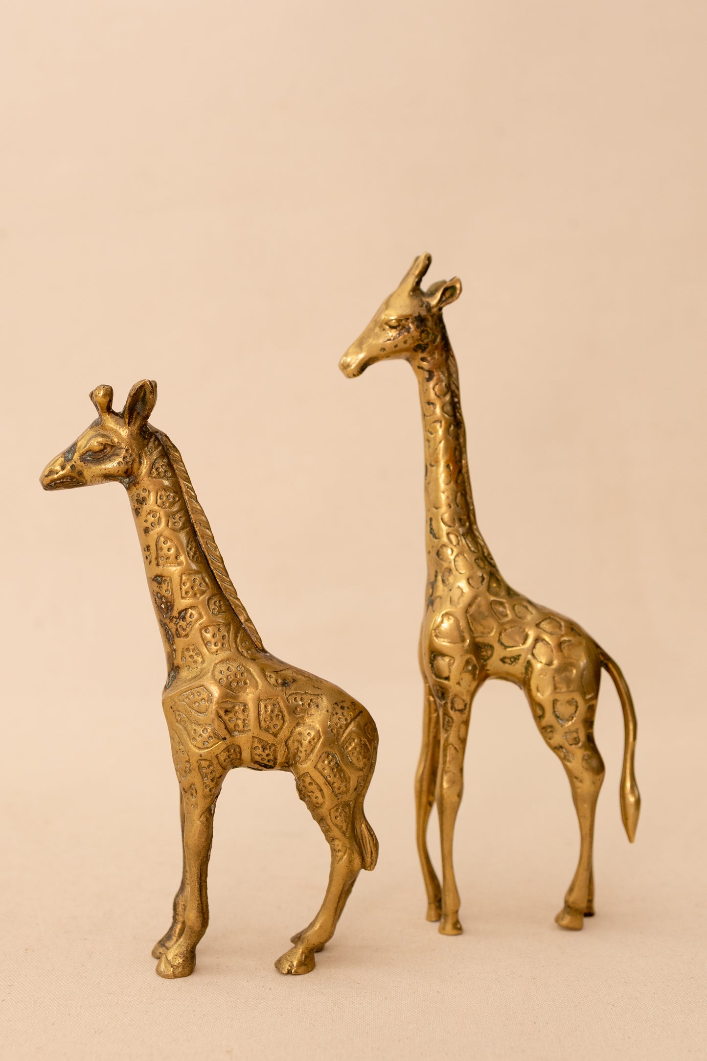 Pair of Brass Giraffes
