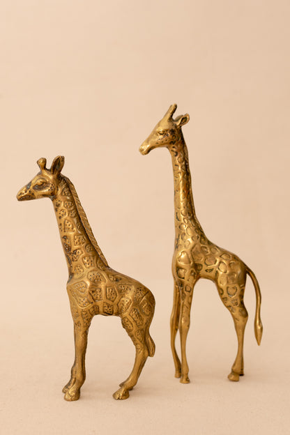 Pair of Brass Giraffes