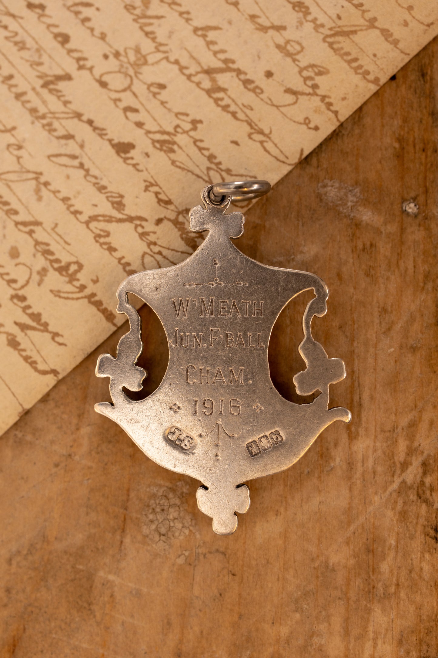 Sterling Silver Shamrock Medal Fob