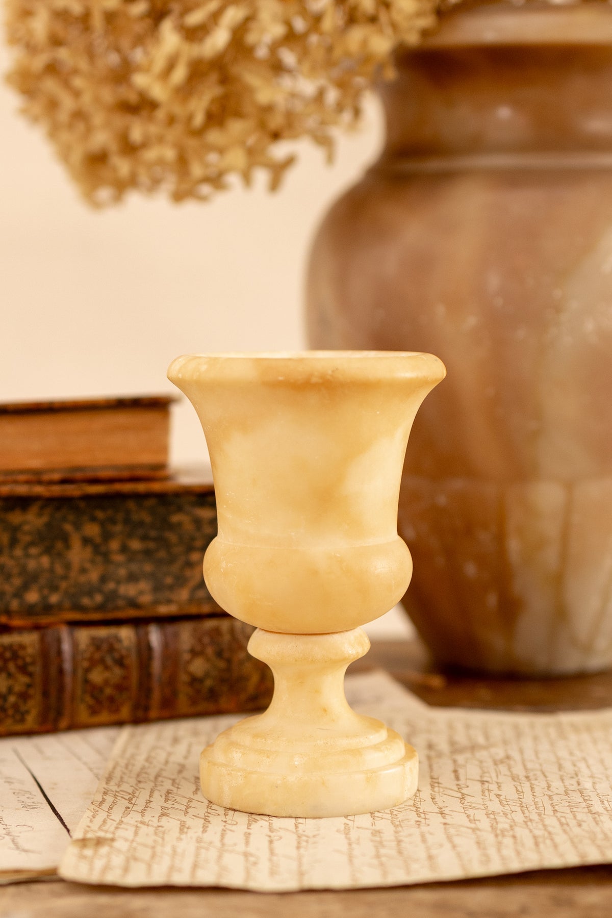 Italian Alabaster Urn Vase