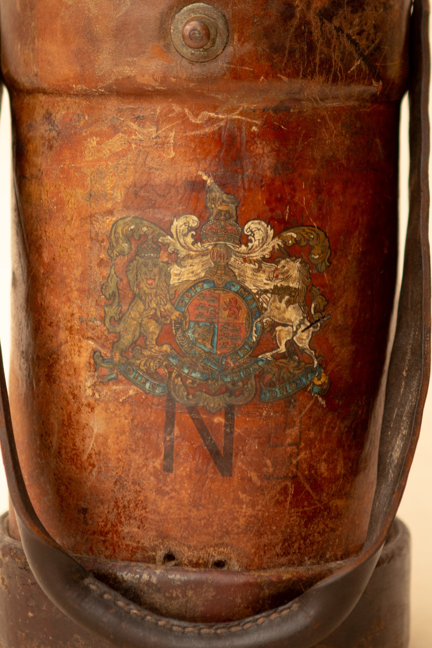 Leather Wrapped British Military Cordite Carrier