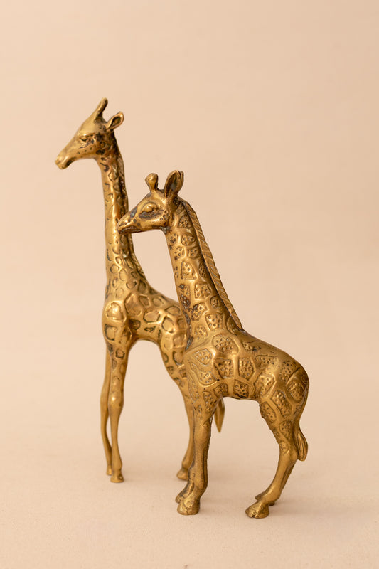 Pair of Brass Giraffes