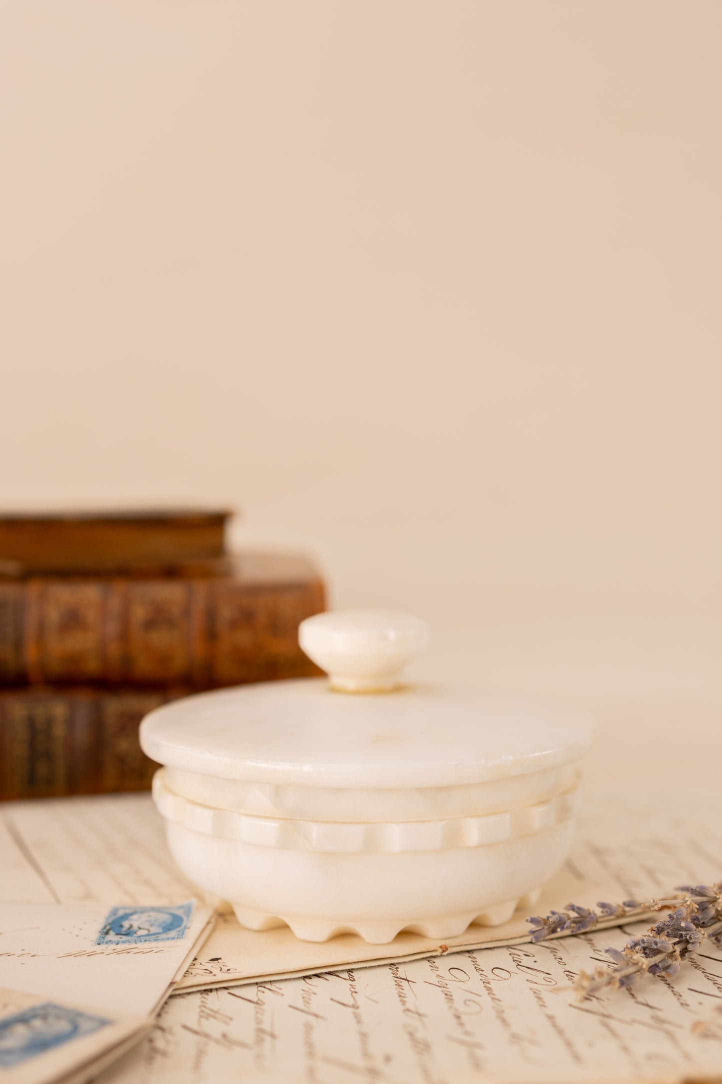 Alabaster Vanity Set with Tray