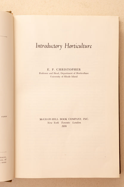 1958 Introductory Horticulture Book