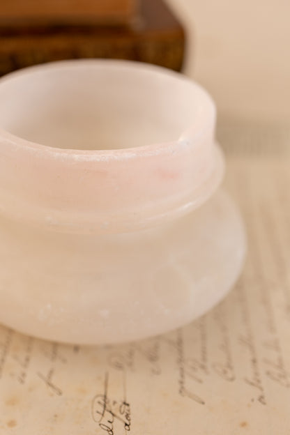 Floral Lidded Alabaster Jar
