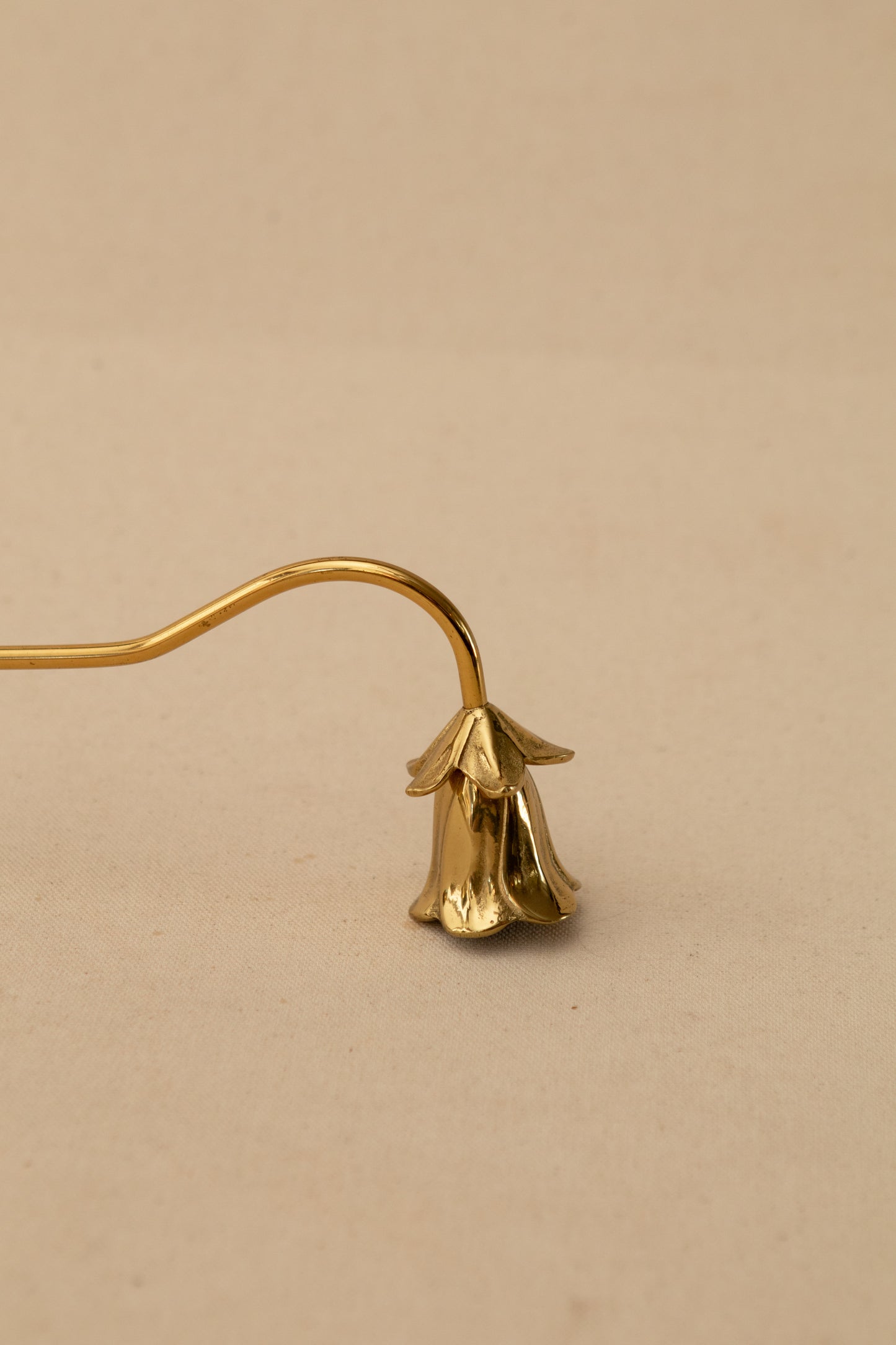 Brass Candle Snuffer with Tulip Motif