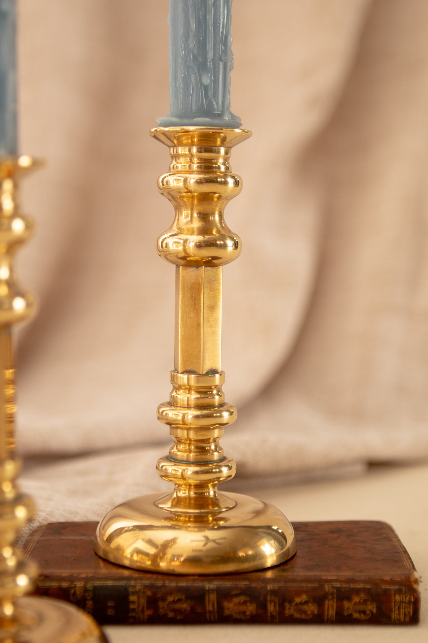 Pair of Solid Brass Candlesticks