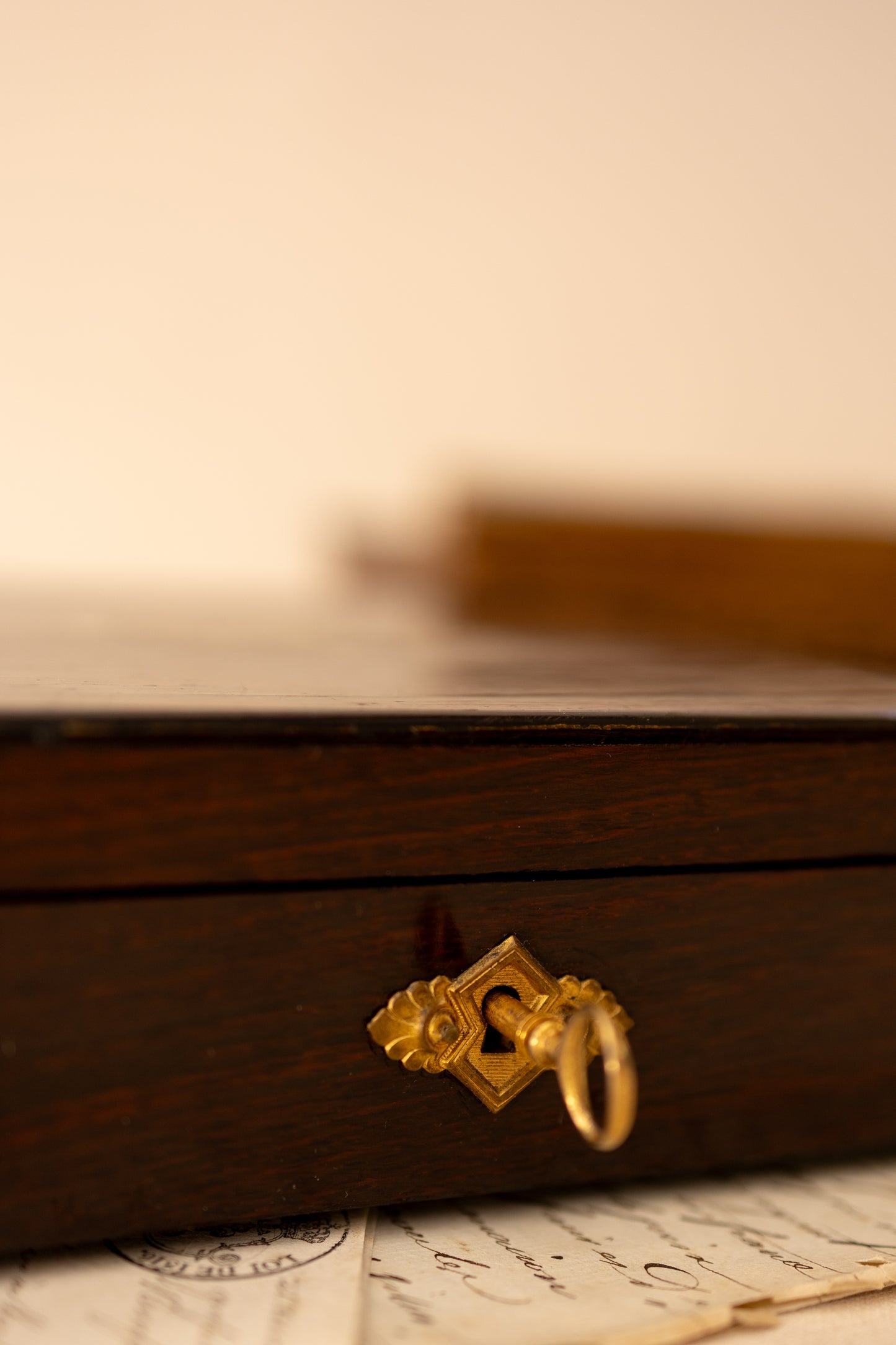 Napoleon III Inlaid Box with Working Key
