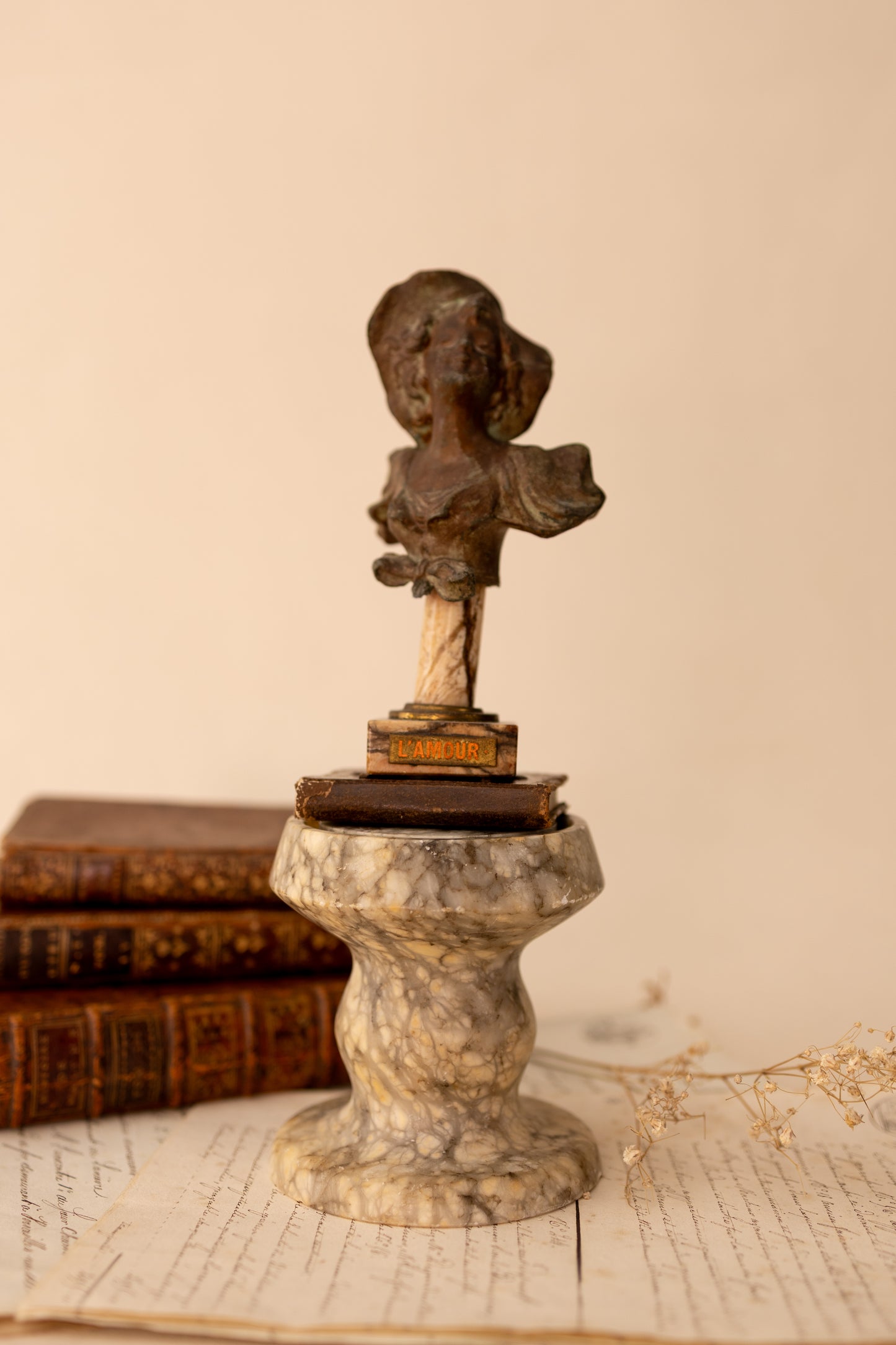 Alabaster Candle Holder Pedestal
