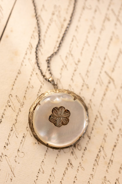 Mother of Pearl Medallion Necklace
