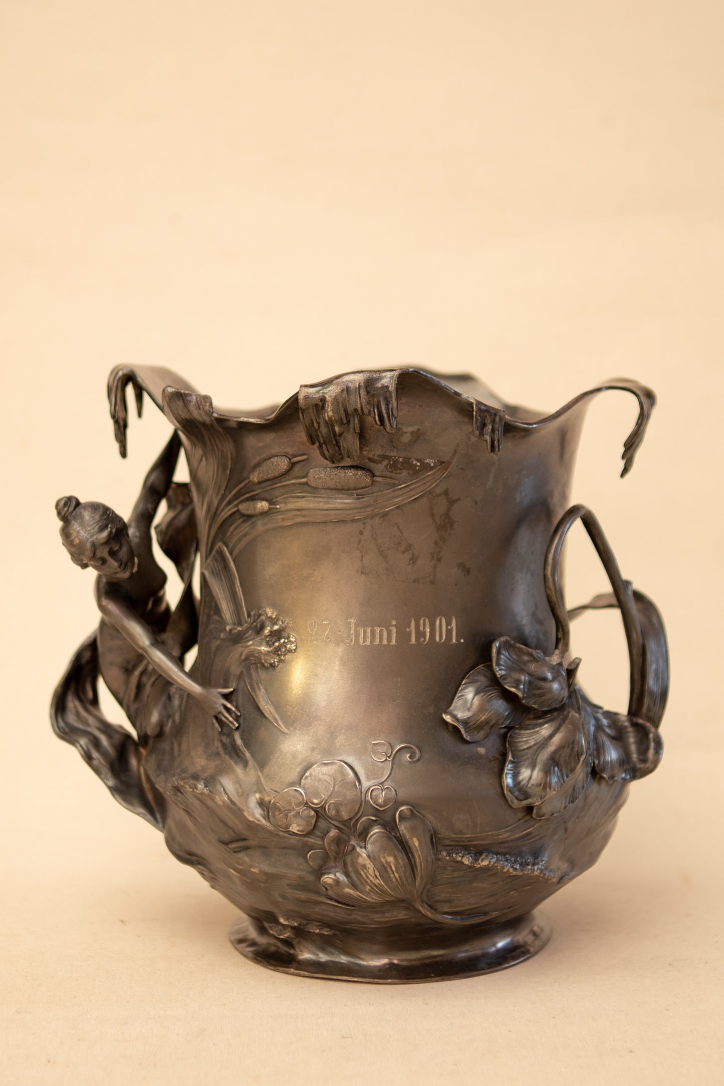 Art Nouveau Silver Plated Trophy