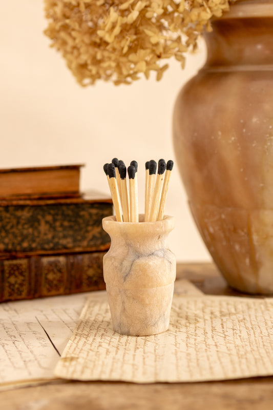 Alabaster Matchstick Holder
