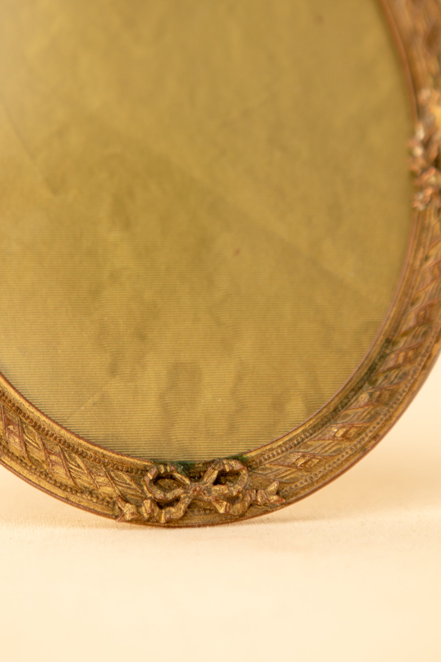 Antique French Bronze Oval Frame