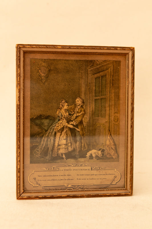 “La Visite Inattendue” Framed Print