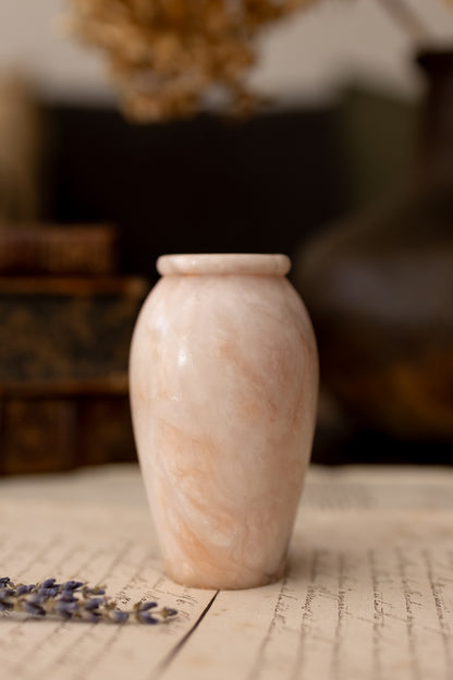 Pink Alabaster Bud Vase