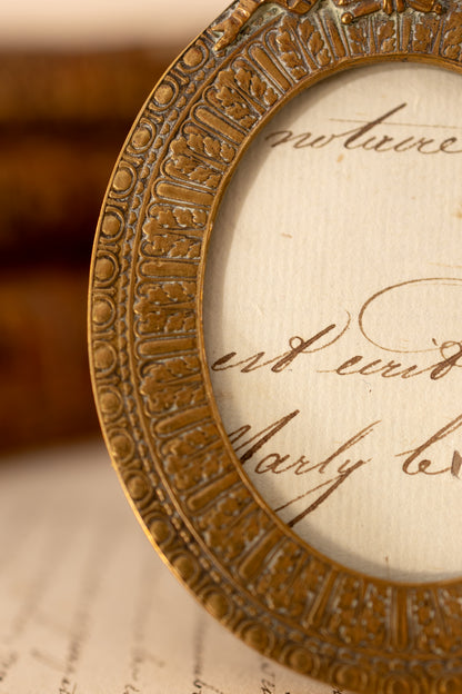 French Brass Oval Picture Frame