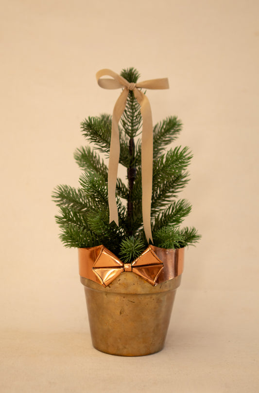 Brass & Copper Bow Planter