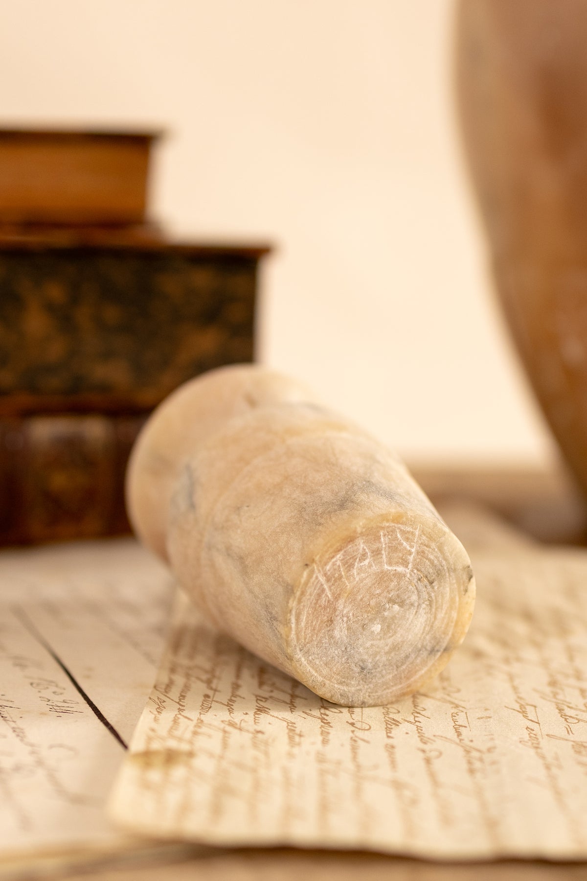 Alabaster Matchstick Holder