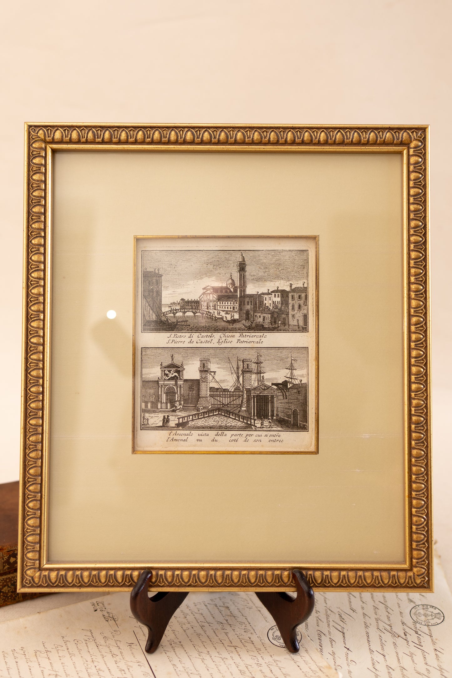 Set of Six Framed Venetian Architectural Engravings