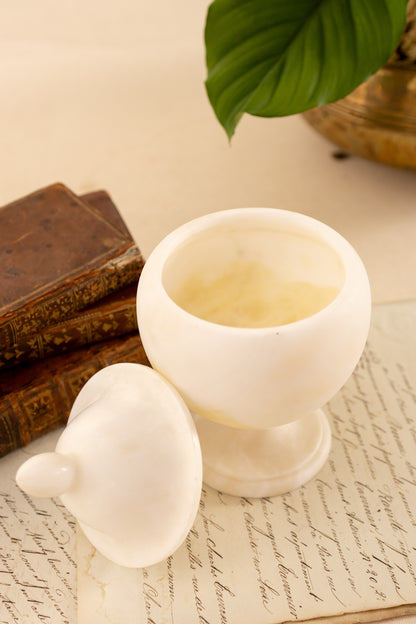 Alabaster Lidded Dish