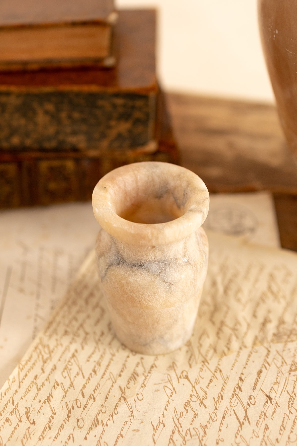 Alabaster Matchstick Holder