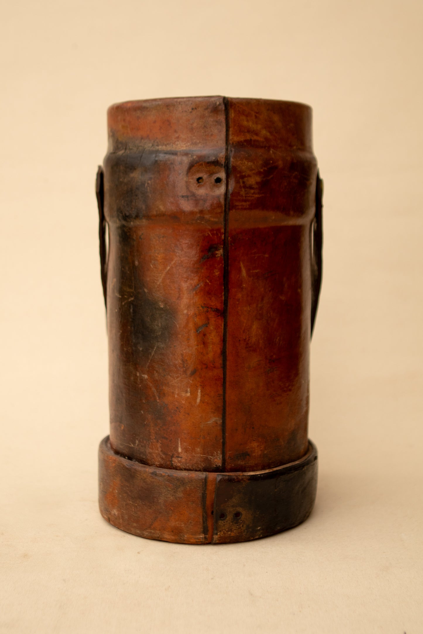 Leather Wrapped British Military Cordite Carrier