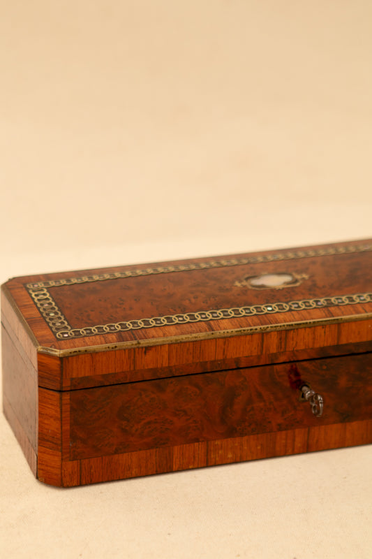 French Glove Box with Mother of Pearl Inlay