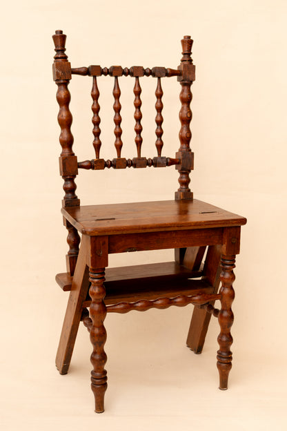 Antique Metamorphic Library Chair