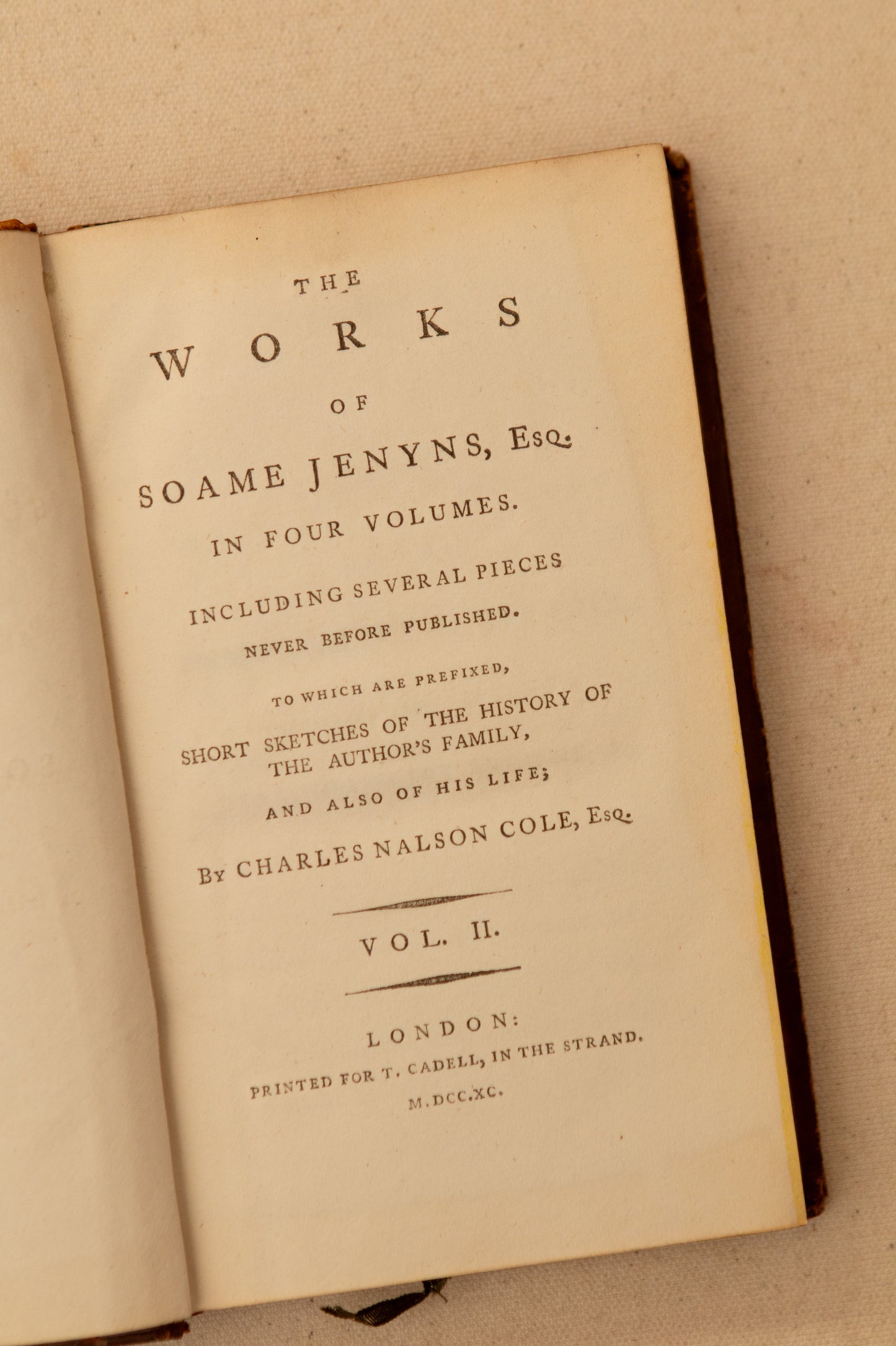 Jenyns’s Works — Set of Four Volumes