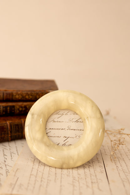 Round Alabaster Picture Frame