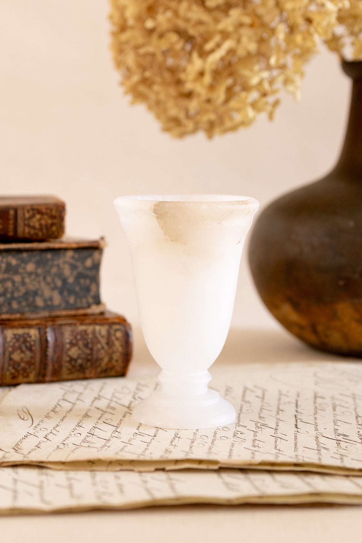 Alabaster Matchstick Holder