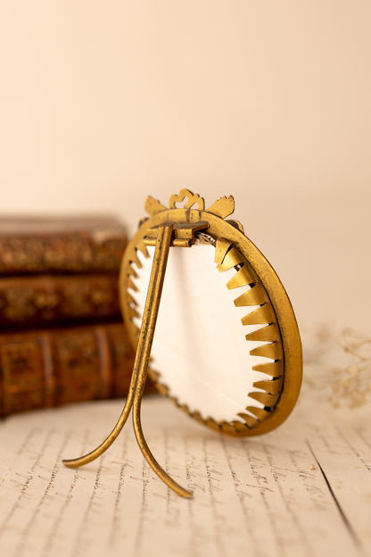 French Brass Oval Frame