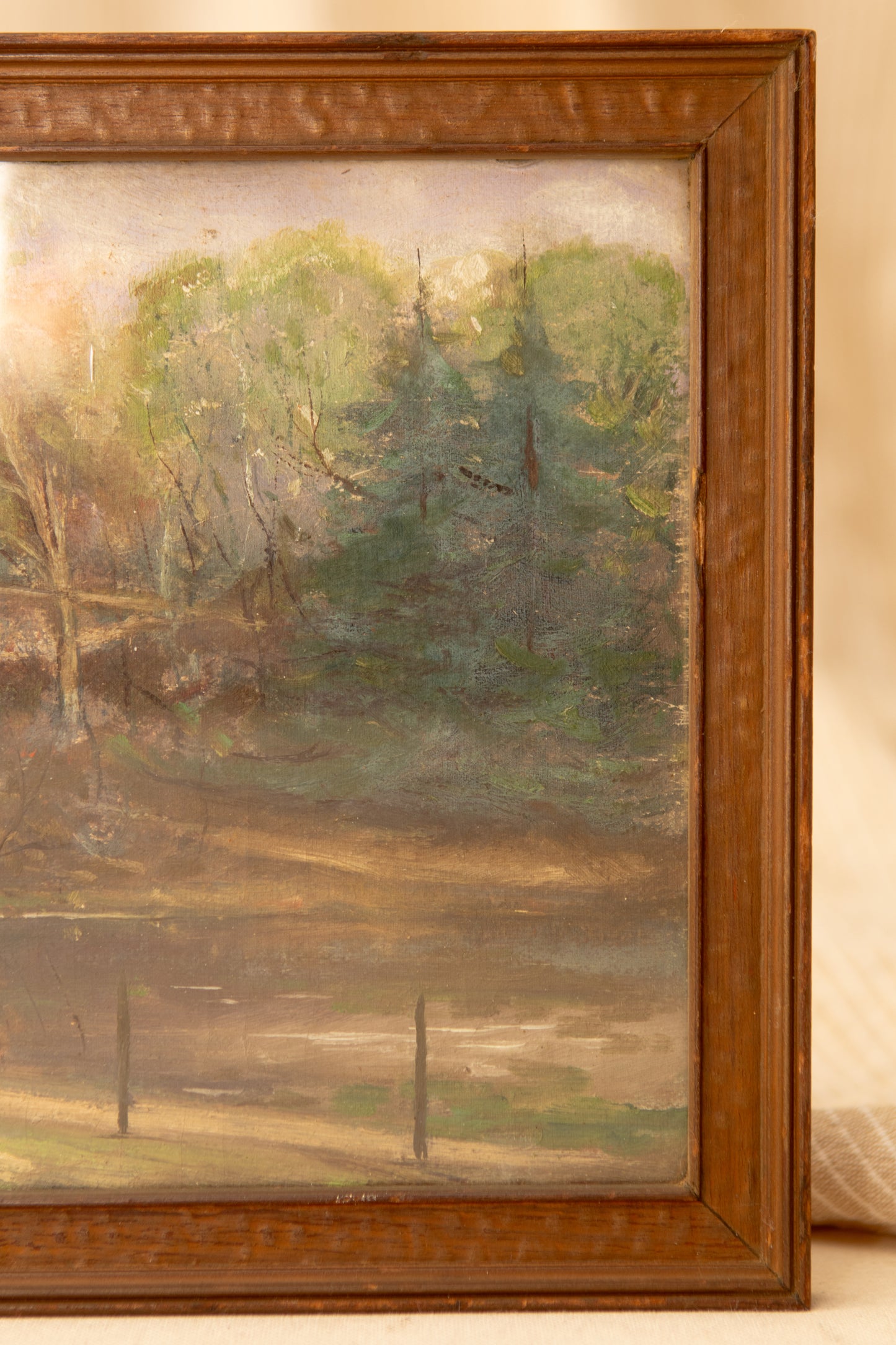 Framed Antique Oil Landscape